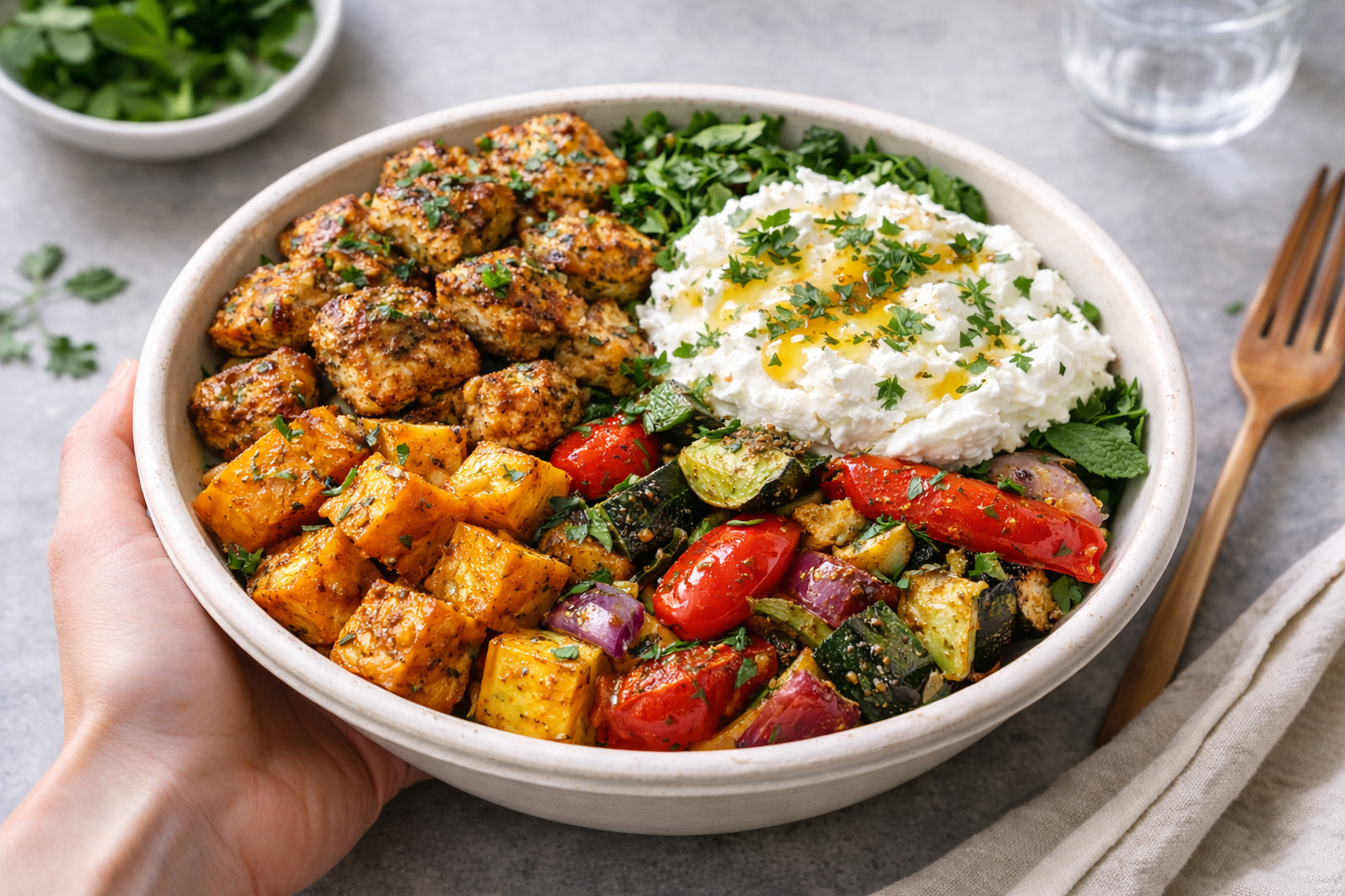 Honey & Herb Greek Bowl