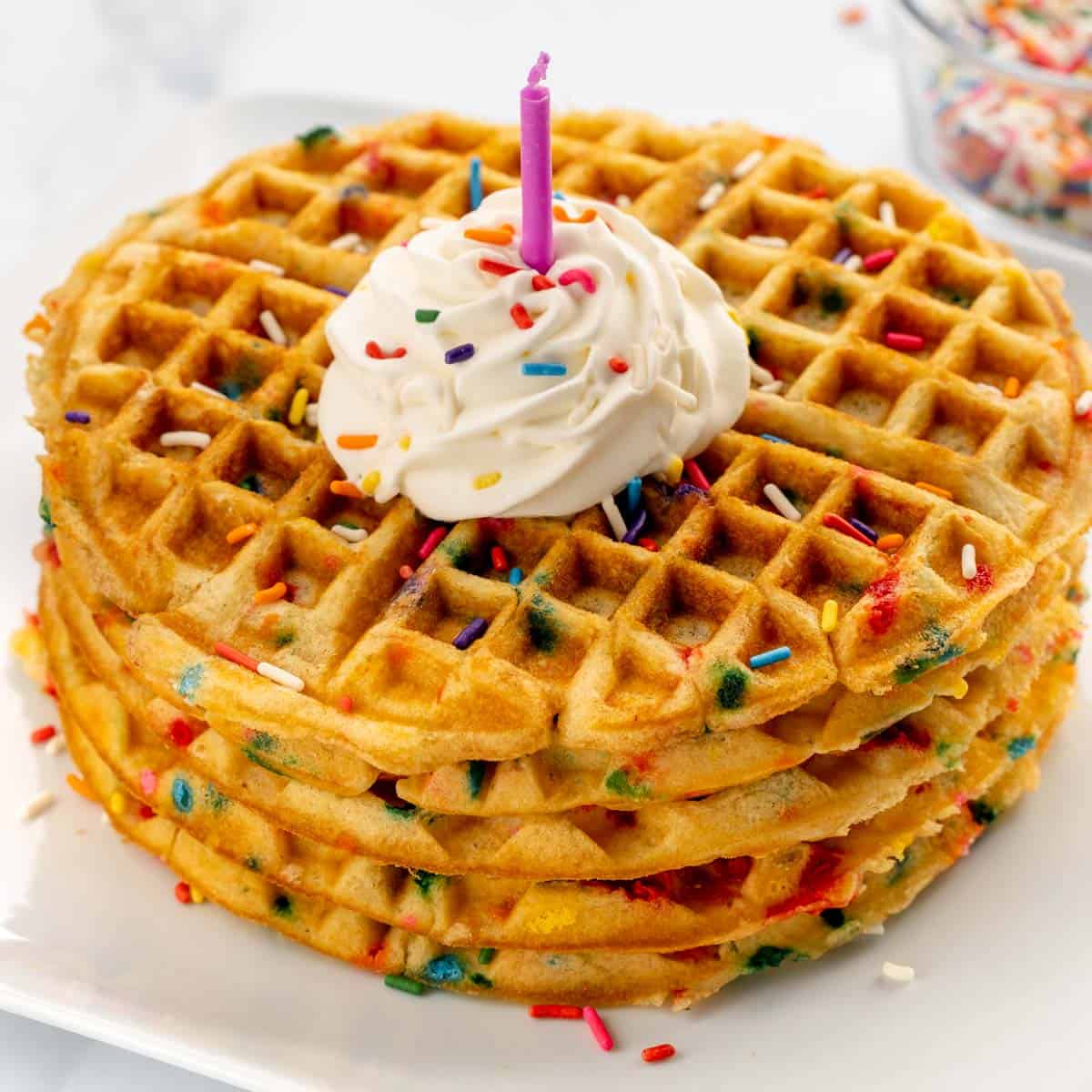 Birthday Cake Waffles